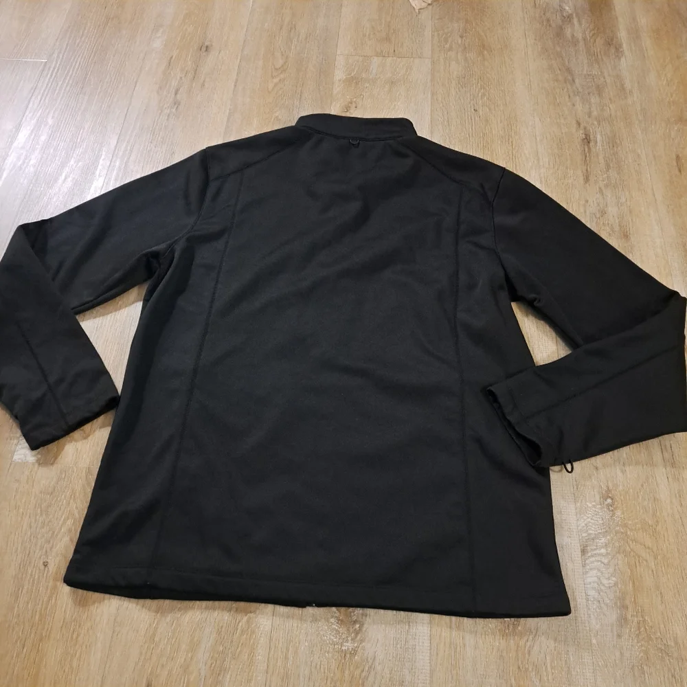 Black Soft Full-zip Dunkin' Uniform Jacket Polyester Micofleece Men's Size Large - Picture 4 of 10